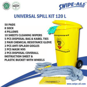 universal spill kit 120 liter swipe all