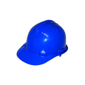 helm proyek warna biru