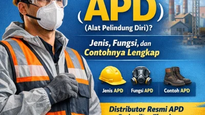 Apa Itu APD (Alat Pelindung Diri) Jenis, Fungsi, dan Contohnya Lengkap buatkan poster artikel dengan tema tersebut