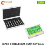8-PCE DOUBLE CUT BURR SET CUT 6 6mm SHANK YRK2109886K
