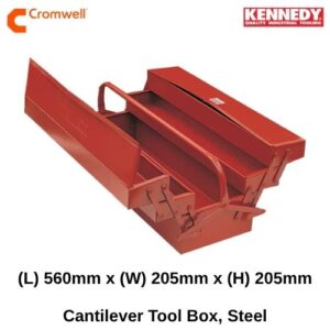 Cantilever Tool Box, Steel, (L) 560mm x (W) 205mm x (H) 205mm KEN5931210K