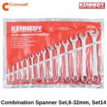 Metric, Combination Spanner Set, 6 - 32mm, Set of 14, Chrome Vanadium Steel KEN5822900K