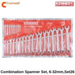 Metric, Combination Spanner Set, 6 - 32mm, Set of 26, Chrome Vanadium Steel KEN5822910K
