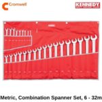 Metric, Combination Spanner Set, 6 - 32mm, Set of 26, Chrome Vanadium Steel KEN5823974K