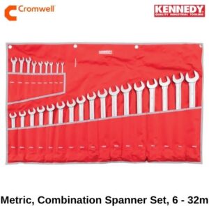 Metric, Combination Spanner Set, 6 - 32mm, Set of 26, Chrome Vanadium Steel KEN5823974K