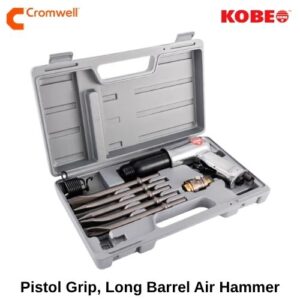 Pistol Grip, Long Barrel Air Hammer & Chisel Kit, Single Speed, 2000bpm, 4CFM, 1_4 NPT Air Inlet, 1.8kg KBE2703416W